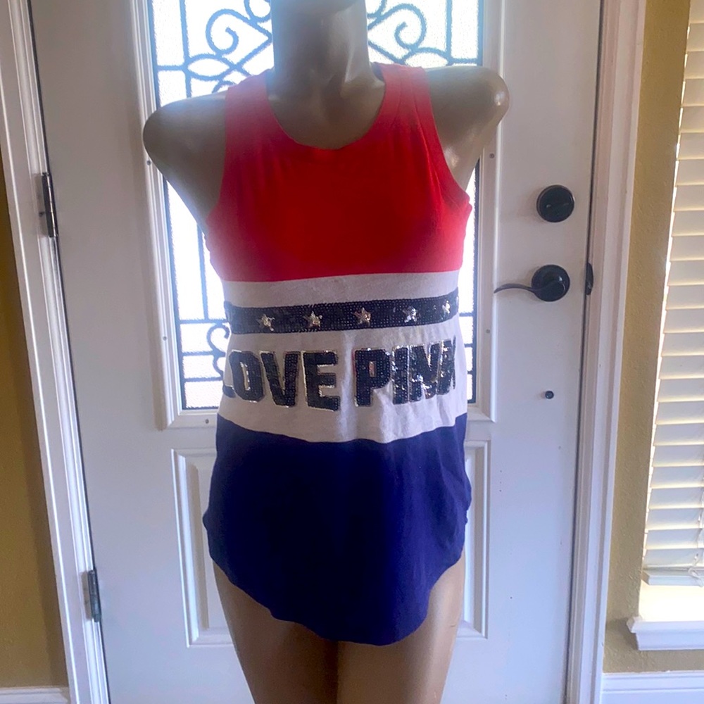 VS LOVE PINK America Bling Shirt XS